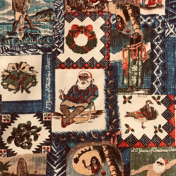 Vintage 2002 Reyn Spooner Hawaiian Shirt Mele Kalikimaka Christmas-Never Worn-L - Picture 5 of 6